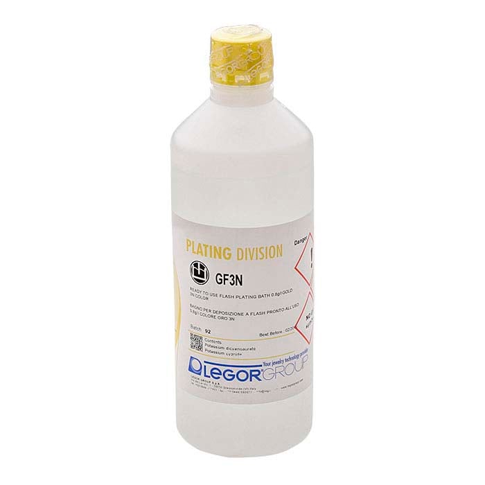 Legor® GF3N Yellow Gold Plating Solution, Cyanide-Based - RioGrande