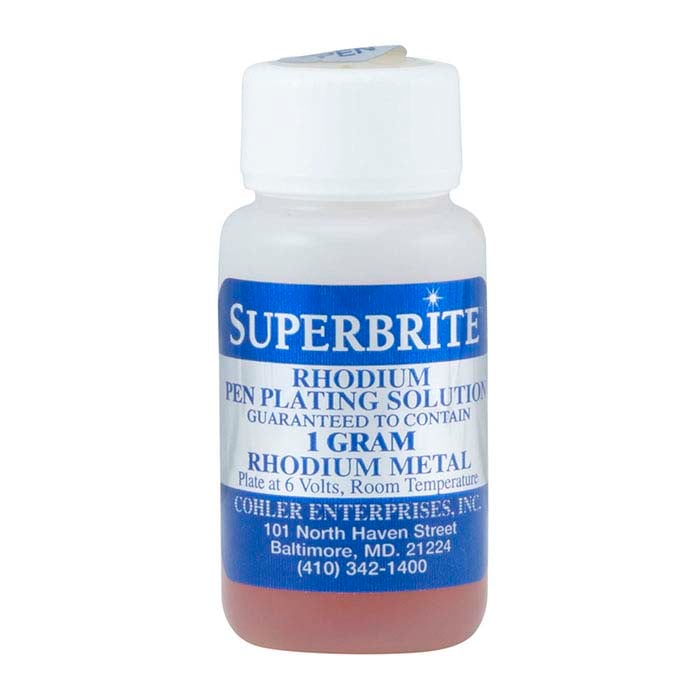 Cohler Superbrite Rhodium Plating Solution, Acid-Based