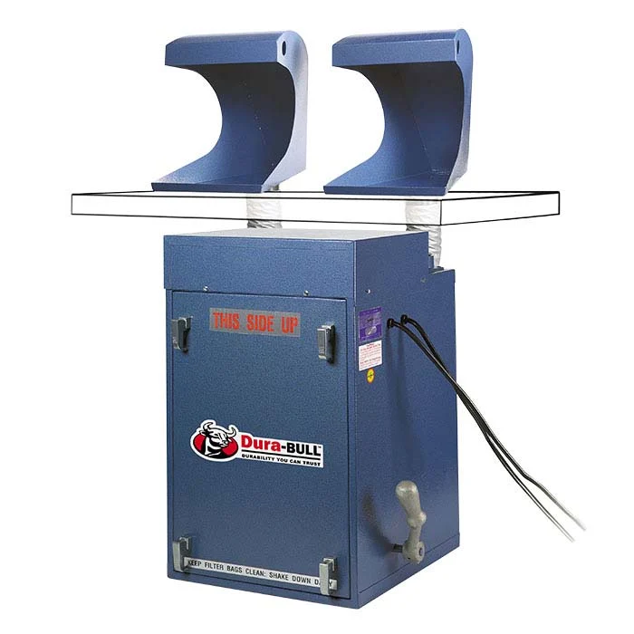 DuraBULL® SpaceSaver 1/2hp Dust Collection System with Hoods, 400 cfm