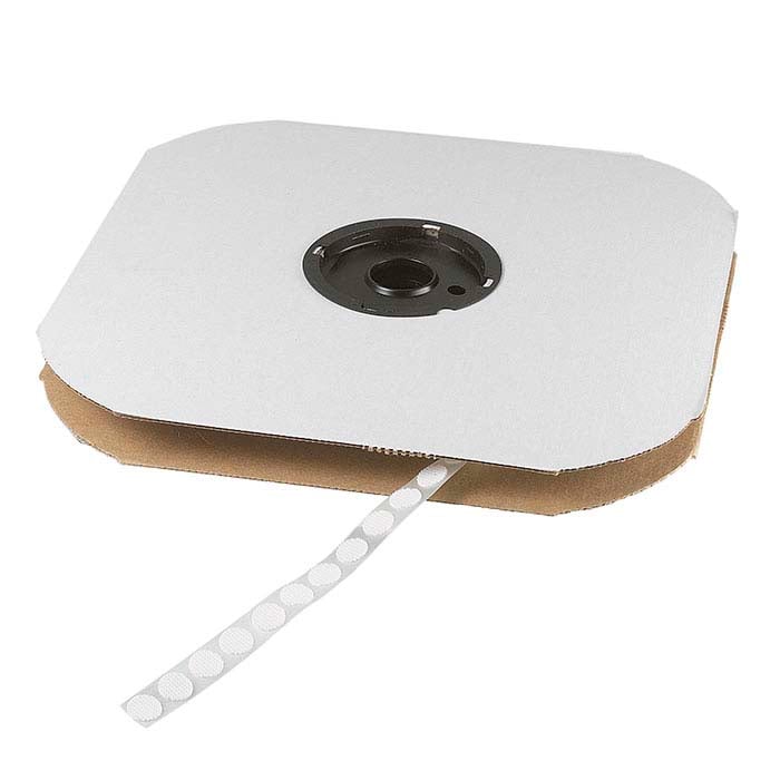 1/2 - Hook - White Velcro Brand Tape - Individual Dots