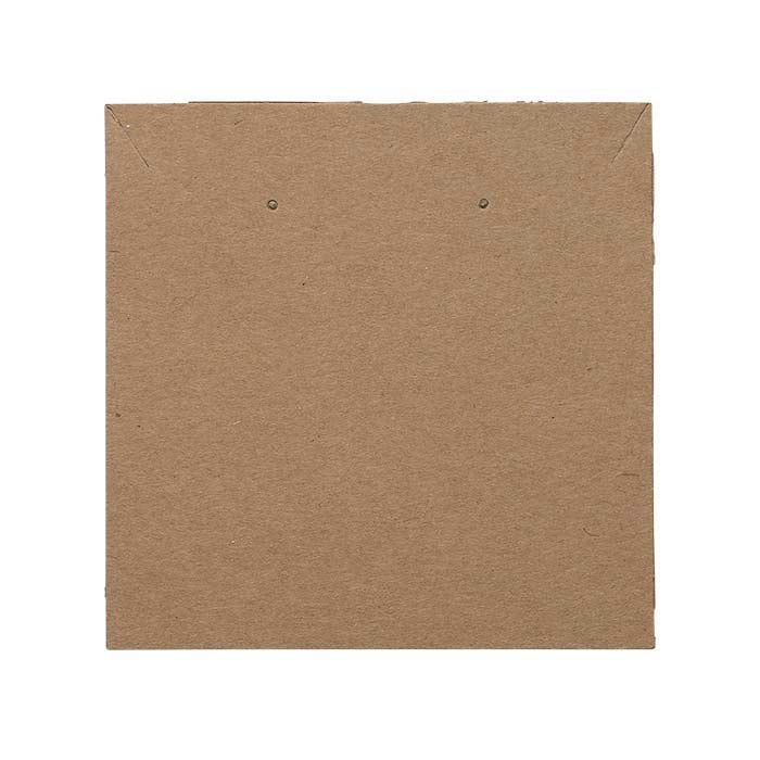 Earring card, adhesive and card stock, cream, 3x2-1/4 inches assembled.  Sold per pkg of 100. - Fire Mountain Gems and Beads