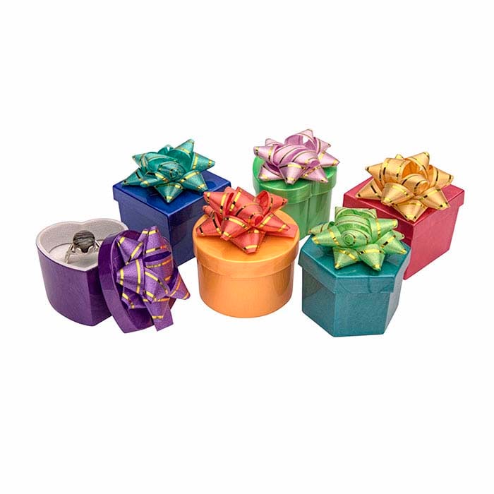 Colorful hat boxes top
