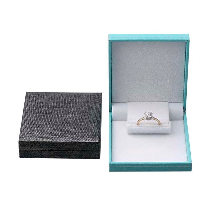 Metallic Gray Slim Proposal Ring Box - RioGrande