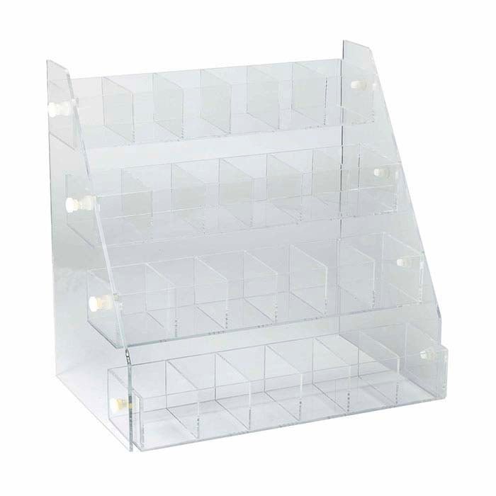 24 COMPARTMENT MULTIPURPOSE CLEAR TOP JEWELRY DISPLAY CASE 