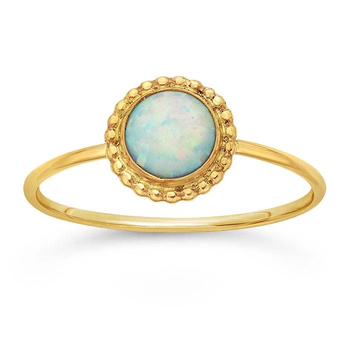 Kyocera White Opal Round Cabochon - RioGrande