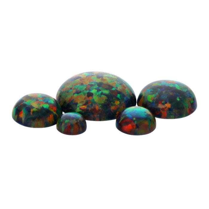 Kyocera Black Opal Round Cabochon - RioGrande