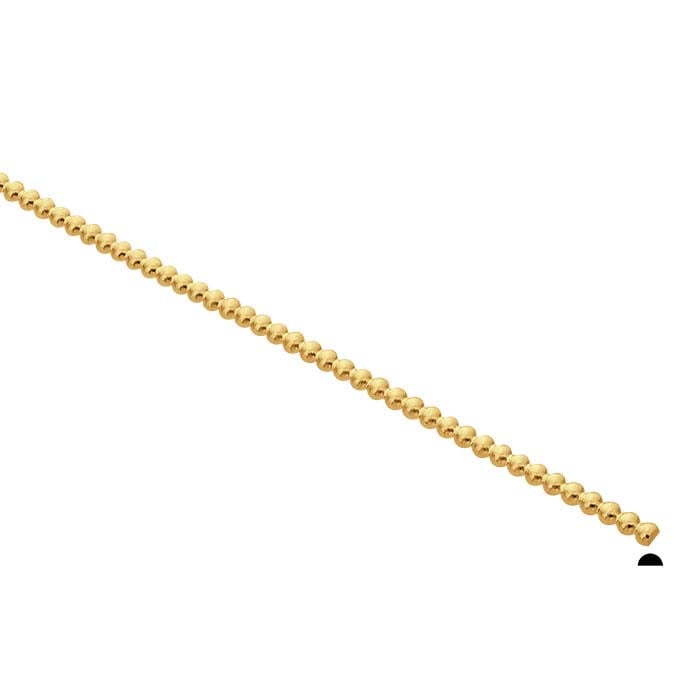 14K Yellow Gold Half-Bead Wire, Dead-Soft - RioGrande