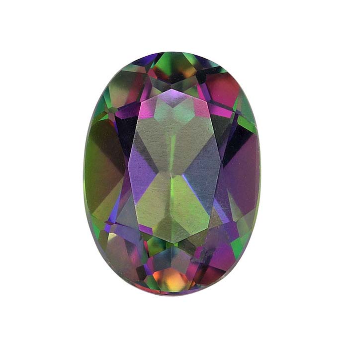 Rainbow Mystic Topaz Oval Loose Faceted Natural Gem Pair 8x6mm 