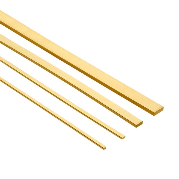18K Yellow Gold Rectangle Sizing Stock, 1/2-Hard - RioGrande