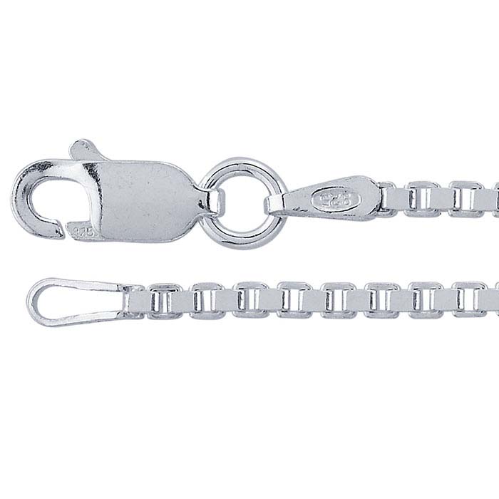 Sterling Silver Diamond-Cut Box Chain - RioGrande