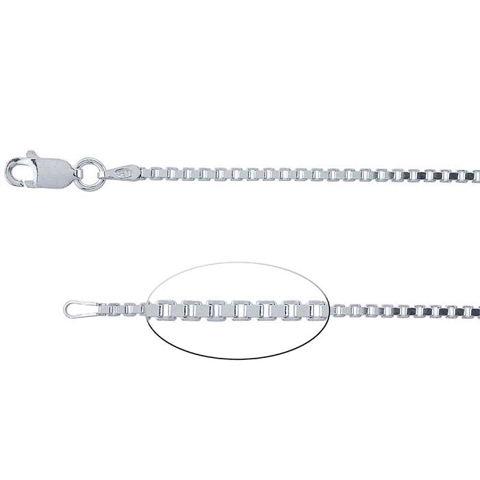 Sterling Silver Diamond-Cut Box Chain RioGrande