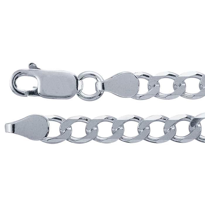 Sterling Silver Beveled Curb Chain - RioGrande