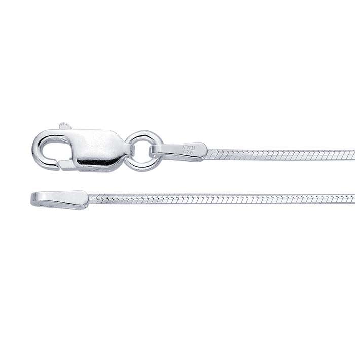 Sterling Silver Eight-Sided Seamed Snake Chain - RioGrande