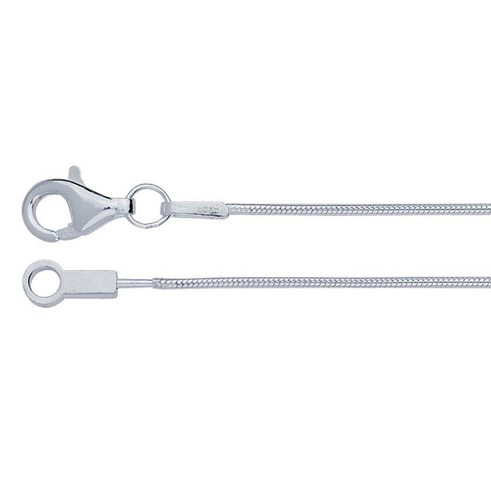 Sterling Silver Unseamed Snake Chain with Threaded End Cap RioGrande