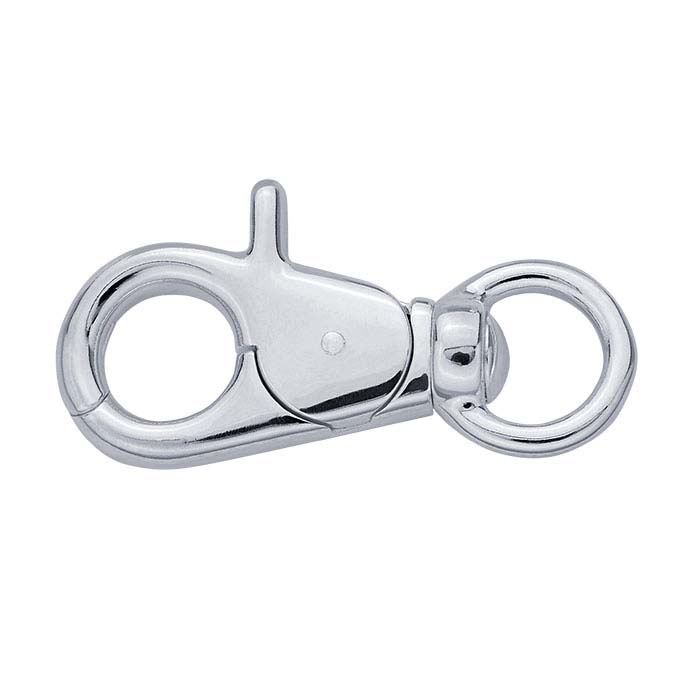 Sterling Silver Hook & Slide Ring Clasp, for 4mm Cord - RioGrande