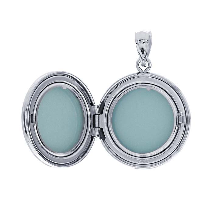 Sterling Silver Round Locket Pendant - RioGrande