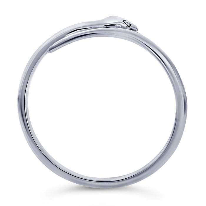 Sterling Silver Snake Bypass Ring, Adjustable - RioGrande