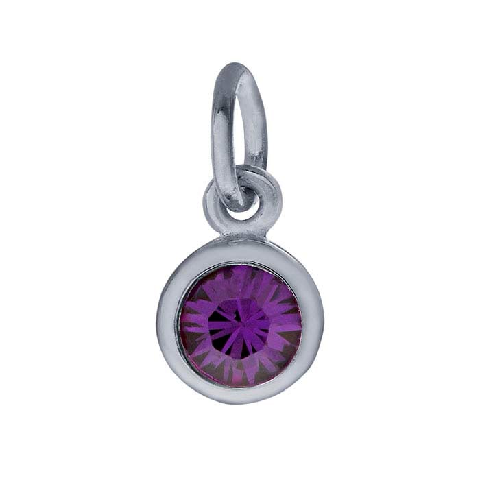 Sterling Silver Charms with Birthstone Crystal - RioGrande