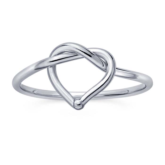 Sterling Silver Heart Love Knot Ring - RioGrande