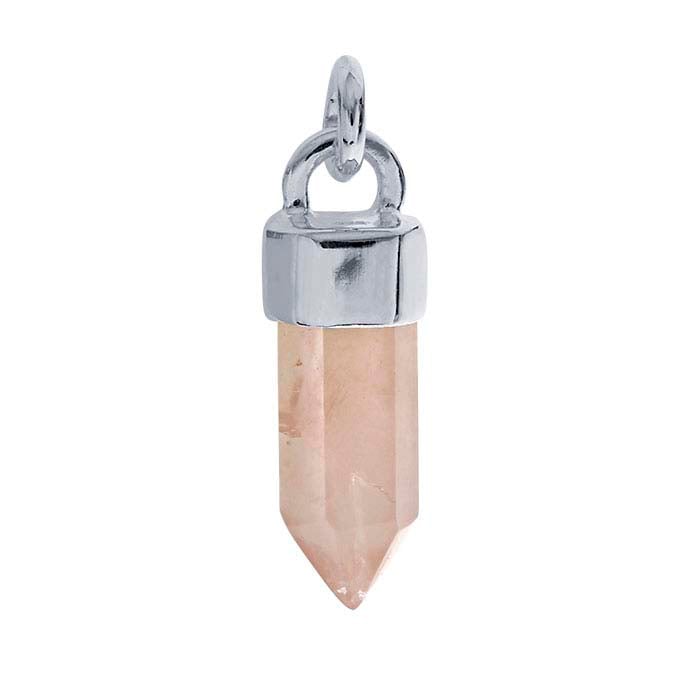 Buy Raw Crystal Point Necklace - Large Clear Peach Aura Quartz Crystal  Jewelry Layering Stone Necklace Natural Gemstone Jewelry - Handmade in the  US Online at desertcartINDIA