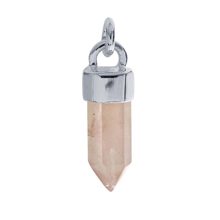 Buy Raw Crystal Point Necklace - Large Clear Peach Aura Quartz Crystal  Jewelry Layering Stone Necklace Natural Gemstone Jewelry - Handmade in the  US Online at desertcartINDIA