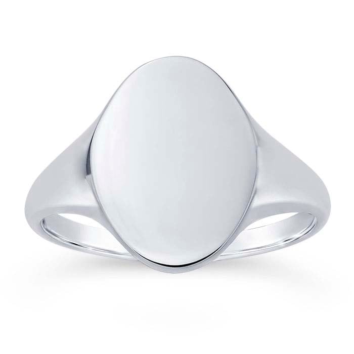 Sterling Silver 13.8 x 10.3mm Oval Signet Ring - RioGrande