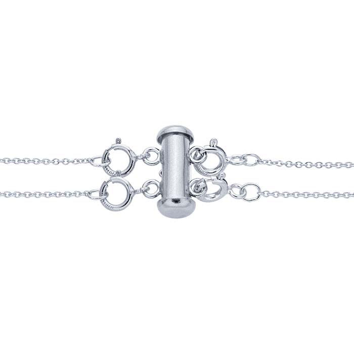 Sterling Silver Layering Clasp with Spring Rings, 2-Strand RioGrande