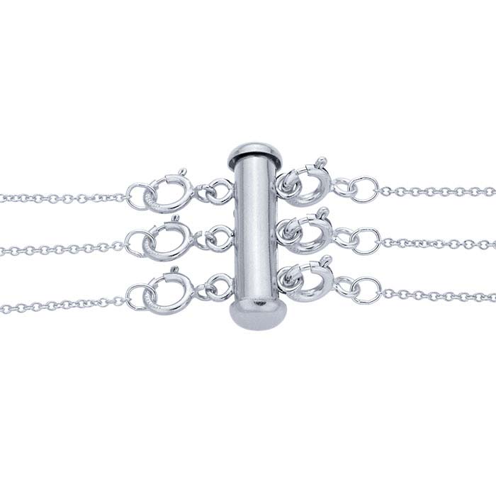 Sterling Silver Layering Clasp with 