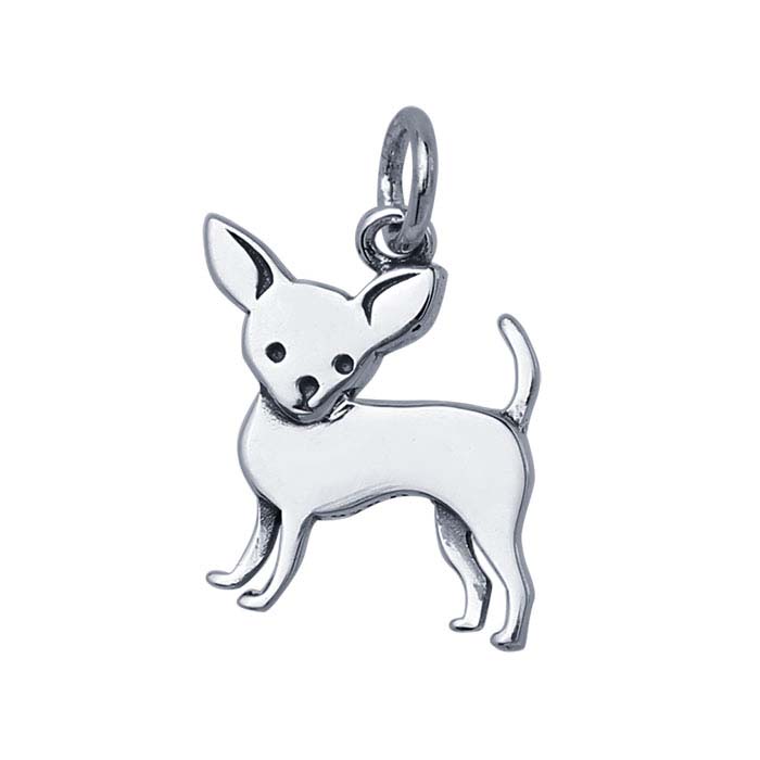 Sterling silver on sale chihuahua charm