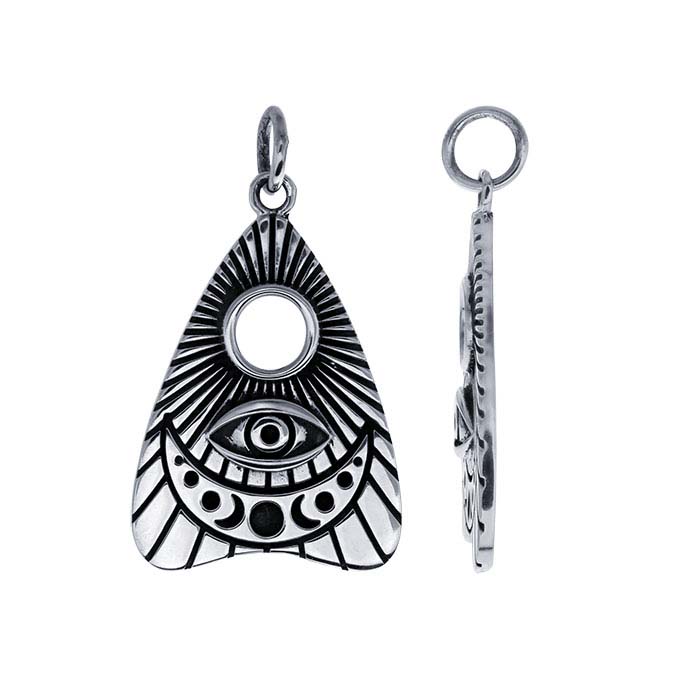 Sterling Silver Ouija Planchette Pendant RioGrande