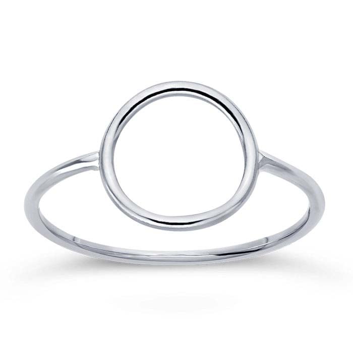 Sterling silver open circle ring deals