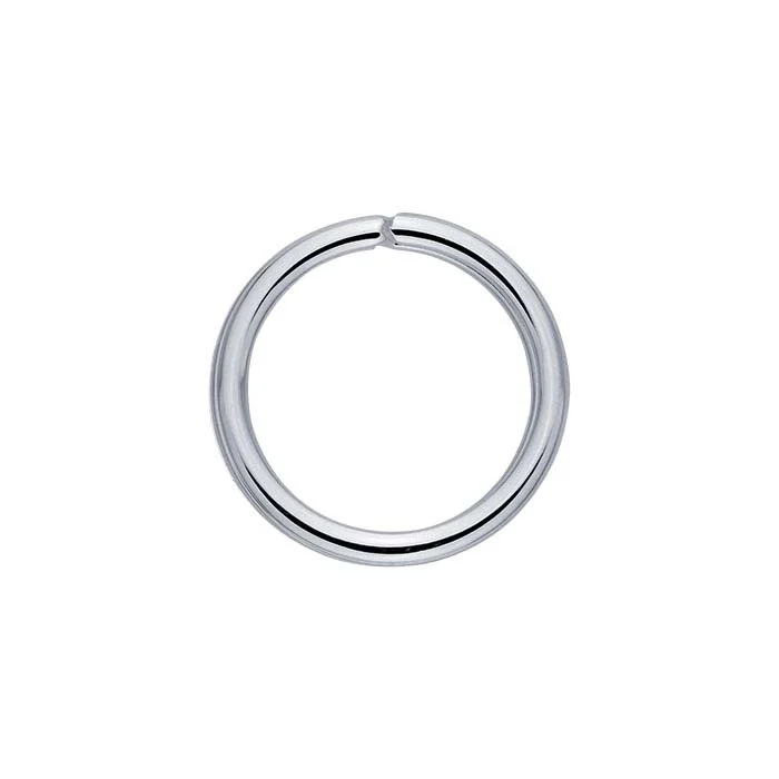Sterling Silver Half-Round Wire 30mm Round Split Ring - RioGrande