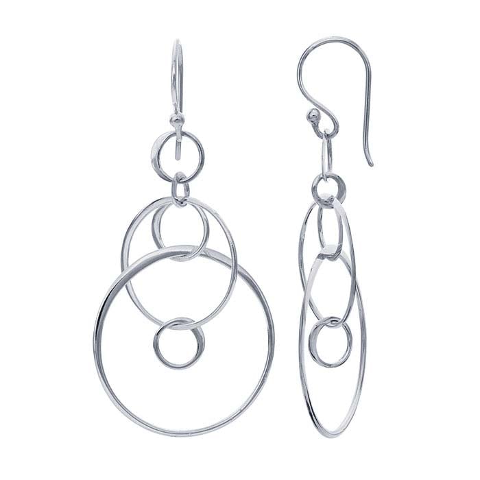 【HYERES LOR】Noailles double circle Silver earring 30mm image.jpg