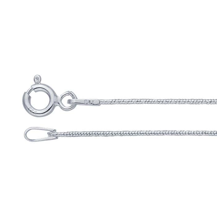 Sterling Silver 0.8mm DiamondCut Seamed Snake Chain RioGrande