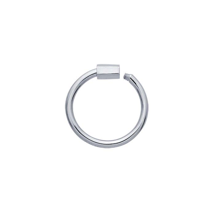 Sterling Silver 17mm Round Carabiner Clasp