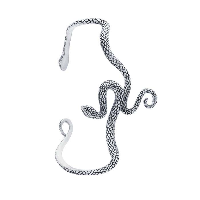 Sterling Silver Textured Snake Cuff Bracelet RioGrande