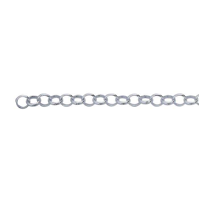 Sterling Silver 2.4mm Round Rolo Chain, By the Foot - RioGrande