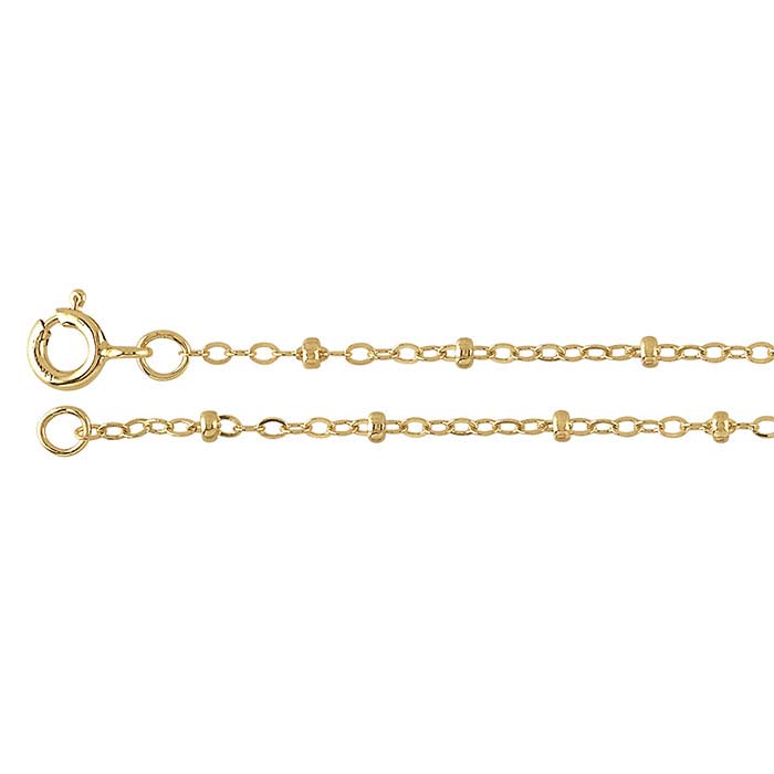 One to One Round + Elongated Cable 14k Gold Filled Chain Necklace