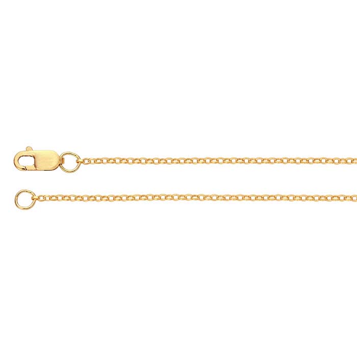 14/20 Yellow Gold-Filled 1.1mm Flat Rolo Chain - RioGrande