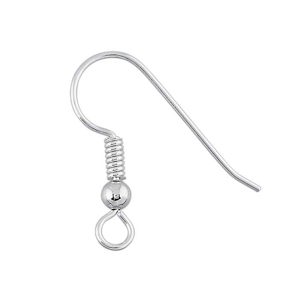 Open ear wire sterling silver - BO 3 ver.2 0,8x12x24,5 mm - SILVEXCRAFT