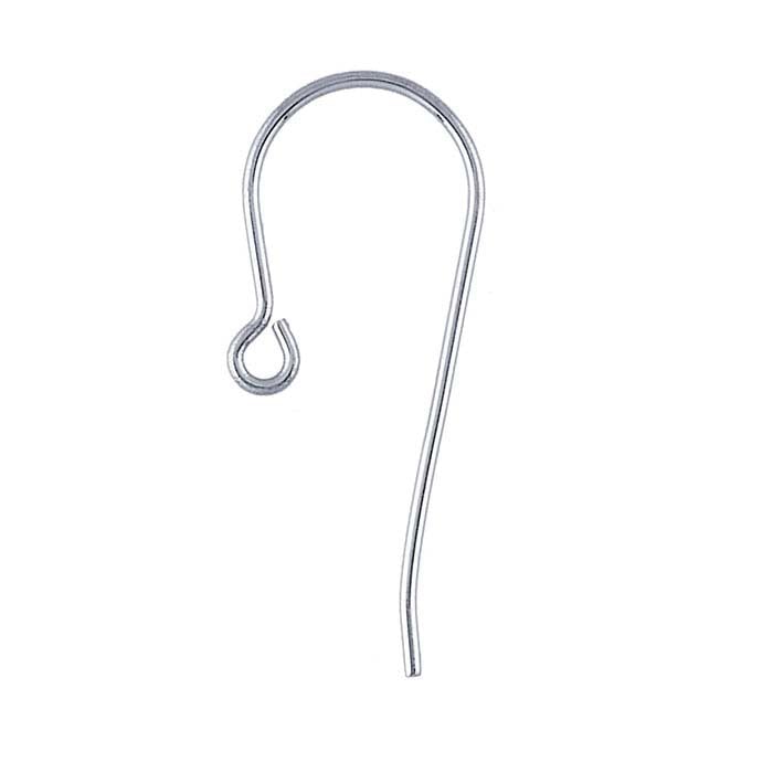  Surgical Steel Earring Earwires Hypoallergenic Fishhook  Silver-plated Ball and Coil with Open Loop, 21 Gauge. 100 Pairs. (200)