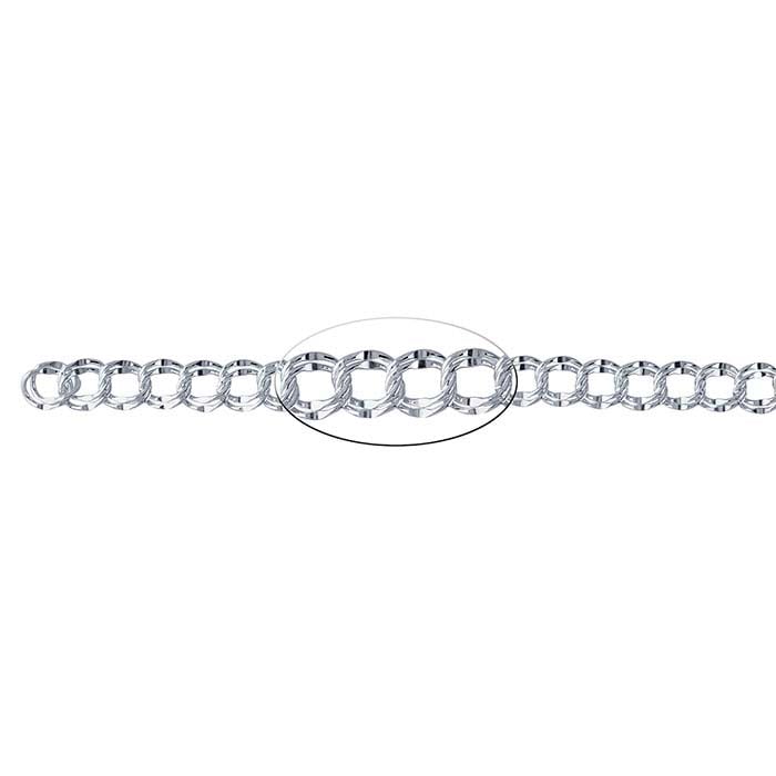 Sterling Silver Double Cable Charm Bracelet Sterling Silver Double Cable Charm Bracelet