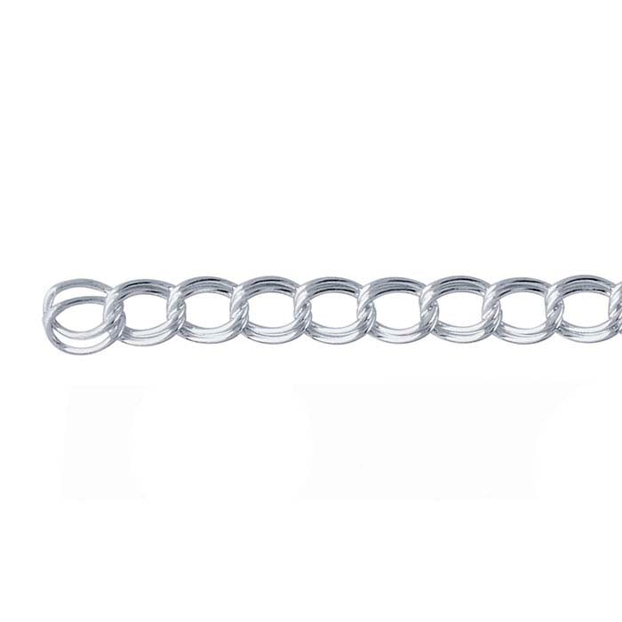 Sterling Silver Double Cable Charm Bracelet Sterling Silver Double Cable Charm Bracelet