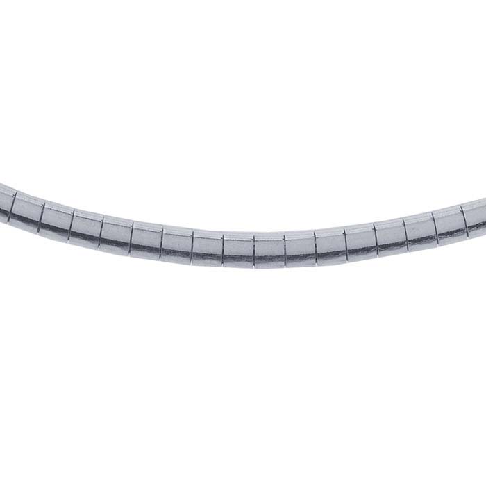 Sterling Silver Flat Omega Round Neck Chain - RioGrande Sterling Silver Flat Omega Round Neck Chain - RioGrande