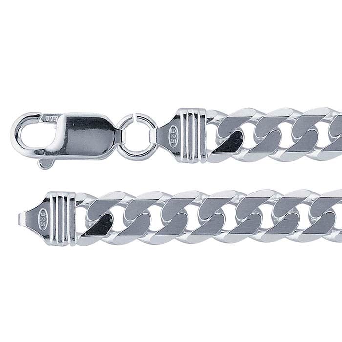 Sterling Silver Beveled Curb Chain Bracelet - RioGrande Sterling Silver Beveled Curb Chain Bracelet - RioGrande