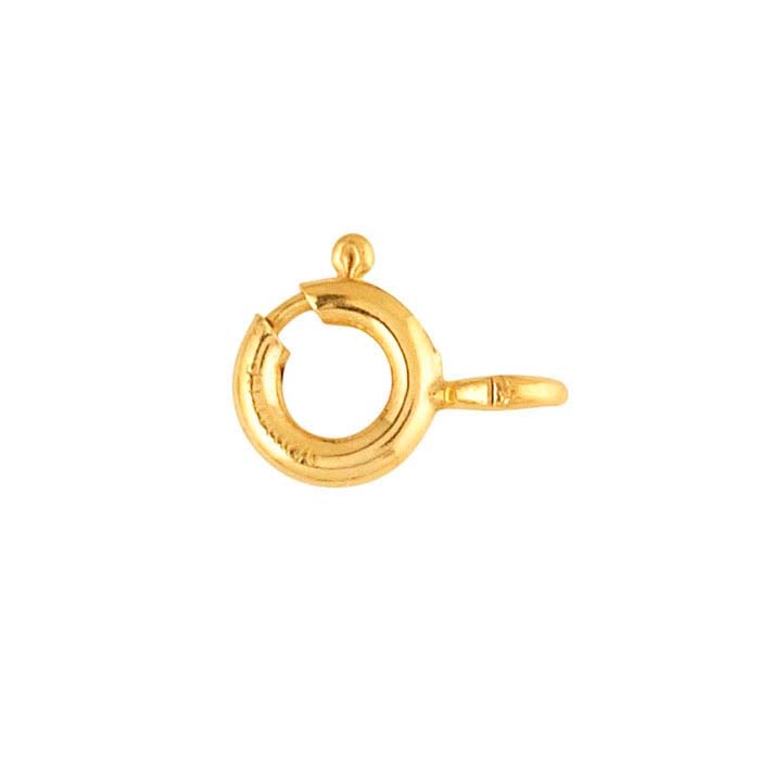 14K Yellow Gold Barrel Magnetic Clasp with Spring Ring - RioGrande