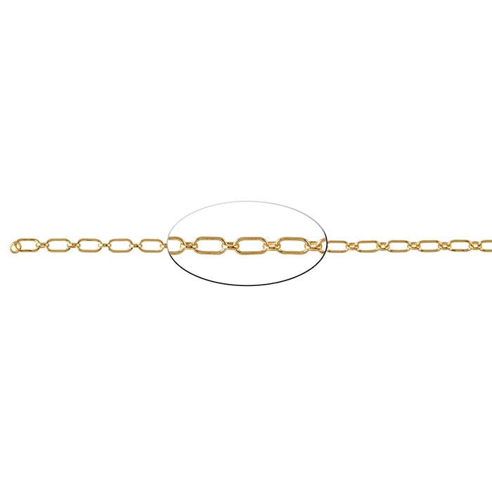 Gold filled Flat Curb Chain 3mm – Chains and Findings