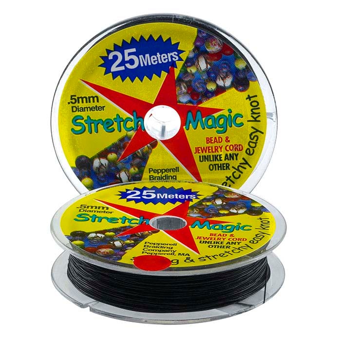 Stretch Magic Black .020" Jewelry Cord, 25 Meters RioGrande