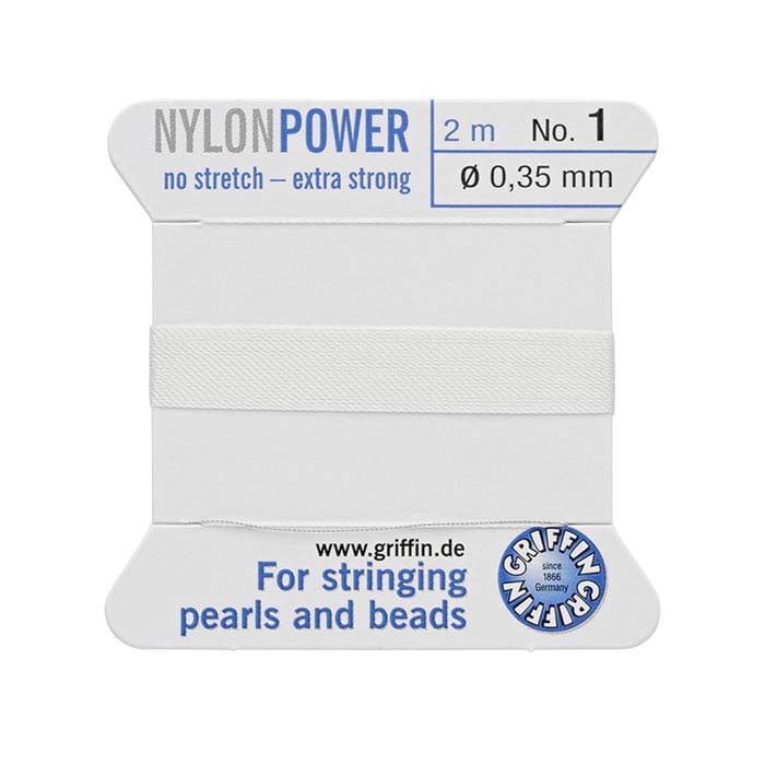 Griffin™ White Polyamid Bead Cords with Needle RioGrande
