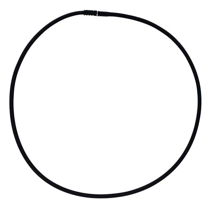 Black Silicone Rubber 3mm Tubing Cord Necklace with Locking Clasp